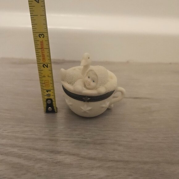 Department 56 Snowbabies Two For Tea Hinged Trinket Box - Picture 7 of 7